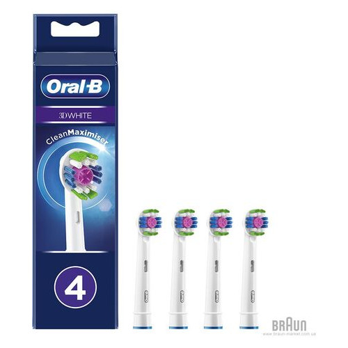 Набір зубних насадок Braun Oral-B 3D White EB 18 RB Clean Maximiser (4) фото №1