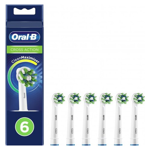 Набор зубных насадок Braun Oral-B Cross Action EB50RB CleanMaximiser (6) фото №1