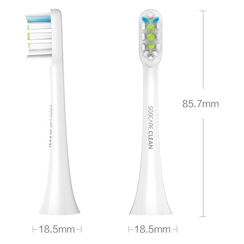 Насадки для зубної щітки SOOCAS Clean X1/X3 White (2 шт) фото №1