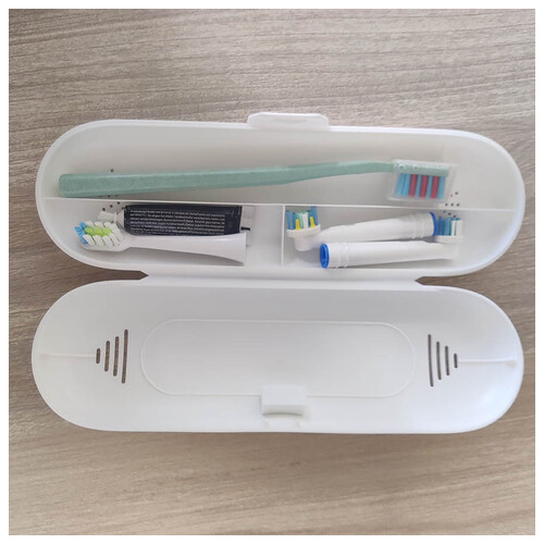 Подовжений футляр-огранайзер для зубних щіток YAKO CASE-L01 (Білий) фото №6