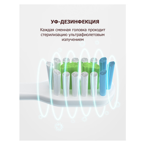 Насадки для електричної зубної щітки Lebooo Color White (2 шт) фото №5