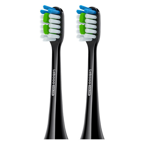 Насадки для електричної зубної щітки Lebooo Color Black (2 шт) фото №1