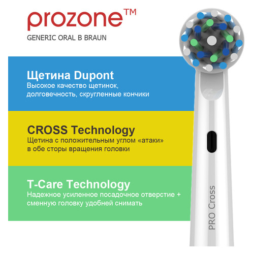 Насадка для зубної щітки ORAL-B - ProZone PRO Cross (4 шт) фото №4