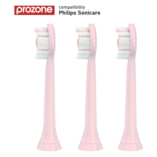 Насадки для зубної щітки Philips - ProZone Premium-Diamond (for Philips) Medium Pink 3pcs фото №7