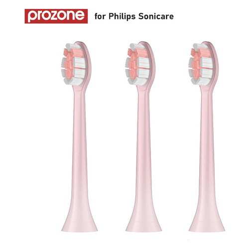 Насадки для зубної щітки Philips - ProZone Premium-Diamond (for Philips) Medium Pink 3pcs фото №6
