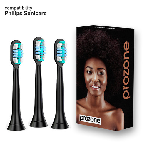 Насадки для зубної щітки Philips - ProZone Premium-Balance (for Philips) Medium Black 3pcs фото №3