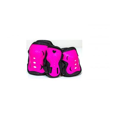 Дитячий комплект ролики-ковзани з захистом 2 в 1 LED Scale Sports рожеві (розмір 34-37) + сумка (1604859487) фото №3
