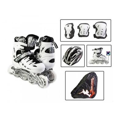 Комплект роликів із захистом Scale Sports LED білий (розмір 34-37) + сумка (LFC905MWHITE) фото №1