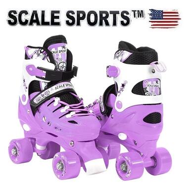 Роликові ковзани ролики квади Scale Sports Фіолетовий (розмір 29-33) (1777540421) фото №2