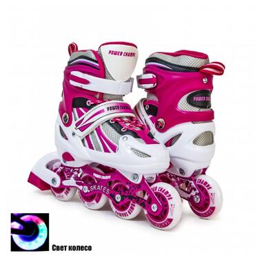 Дитячі ролики роликові ковзани Power Champs Pink Рожевий (розмір 29-33) (266482573-S) фото №1