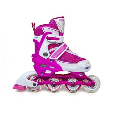 Розсувні дитячі роликові ковзани Caroman Sport Рожевий (розмір 31-35) (348816597-M) фото №2
