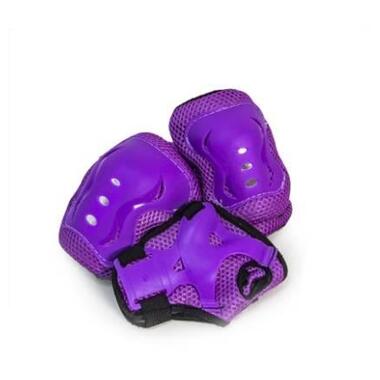 Дитячий комплект ролики із захистом та шоломом LED Power Champs Фіолетовий (розмір 34-37) + сумка (1478667763) фото №8