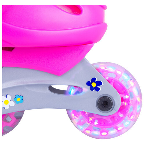Дитячий набір для катання на роликах WORKER Polly LED - з освітленими колесами - S 30-33 (13362-S) фото №7