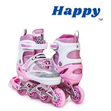 Дитячі розсувні роликові ковзани Happy Mondays Pink рожеві (розмір 34-37) (518333674-M) фото №7