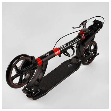 Самокат Best Scooter D-230 Disc Чорно-червоний (Гумова платформа) (D-64585) (116719) фото №7