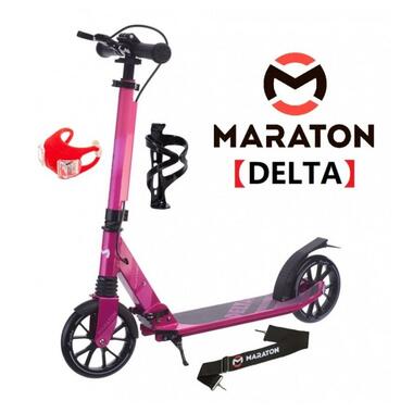 Самокат Maraton DELTA (2021) Фіолетовий + LED-ліхтарик, тримач (DELTA-V) фото №10