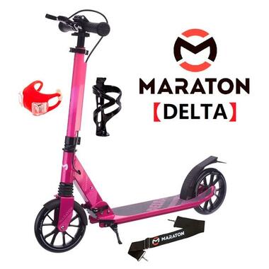 Самокат Maraton DELTA (2021) Фіолетовий + LED-ліхтарик, тримач (DELTA-V) фото №1