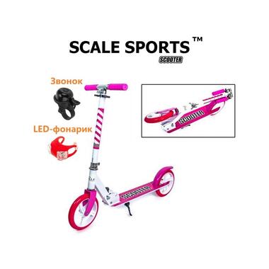 Самокат Scale Sports Scooter City 460 Рожевий (USA) + Дзвінок, LED-ліхтарик (460-P+) фото №4