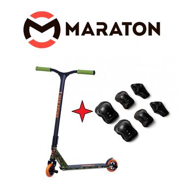 Самокат для трюків Maraton WarPrime Камуфляж (HIC, PEG) + LED-ліхтарик + Набір захисту (3 в 1) (W-P-3) фото №6