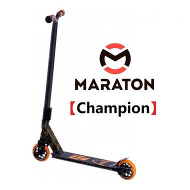 Трюковий Самокат Maraton Champion Помаранчевий (HIC, PEG) + LED-ліхтарик (Champion-S) фото №4