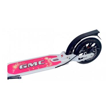 Самокат Maraton GMC Disc 2022 Біло-рожевий + LED-ліхтарик, Тримач (GMC-Pink) фото №11