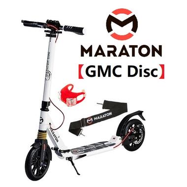 Самокат Maraton GMC Disc Білий (2021) + LED-ліхтарик (GMC-W) фото №2