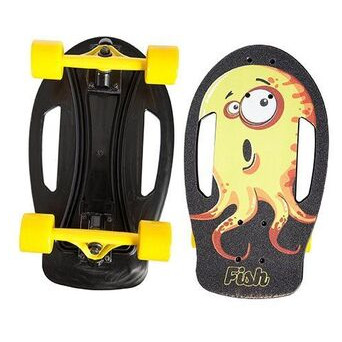 Скейтборд пластиковий Fish Nemo SK-42 Чорно-жовтий (60429399) фото №1
