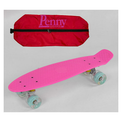 Комплект скейт пенниборд и сумка-чехол Best Board SK-3470-7 розовый фото №1