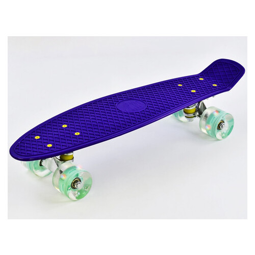 Скейт Пенні борд Best Board зі світяться PU колесами Violet (74189) фото №1