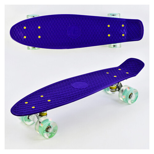 Скейт Пенні борд Best Board зі світяться PU колесами Violet (74189) фото №2