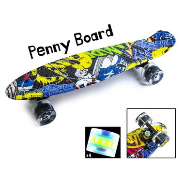 Пенні Борд Penny Board 22 Cool Draft Прохолодний проект (Світяться колеса) (716693028) фото №6