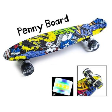 Пенні Борд Penny Board 22 Cool Draft Прохолодний проект (Світяться колеса) (716693028) фото №2