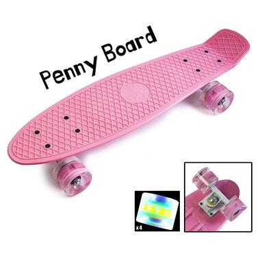 Пенні Борд Penny Board 22 Ніжно-рожевий LED (Світяться колеса) (1995072726) фото №4
