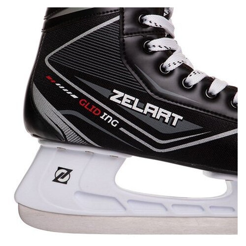 Ковзани хокейні Zelart Z-0889 36 Чорно-білий (60363131) фото №8