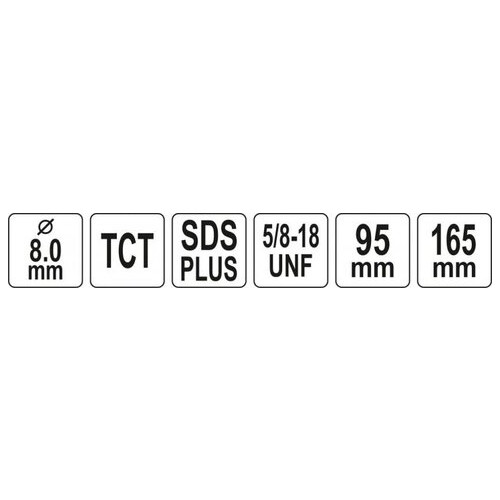 Тримач Yato зі свердлом 8мм SDS для корончастих свердлів 5/8" (YT-43990) фото №2