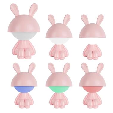 Нічник Kite LED з акумулятором Cute Bunny, рожевий (K25-316-1-2) фото №4