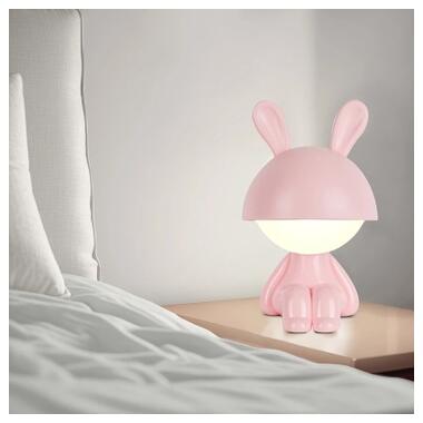 Нічник Kite LED з акумулятором Cute Bunny, рожевий (K25-316-1-2) фото №5