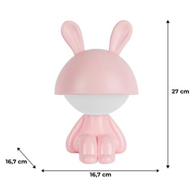 Нічник Kite LED з акумулятором Cute Bunny, рожевий (K25-316-1-2) фото №6