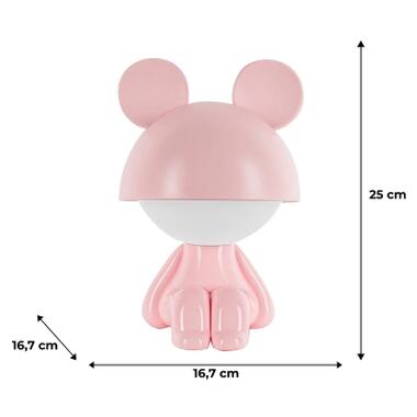 Нічник Kite LED з акумулятором Cute Mouse, рожевий (K25-316-2-2) фото №6