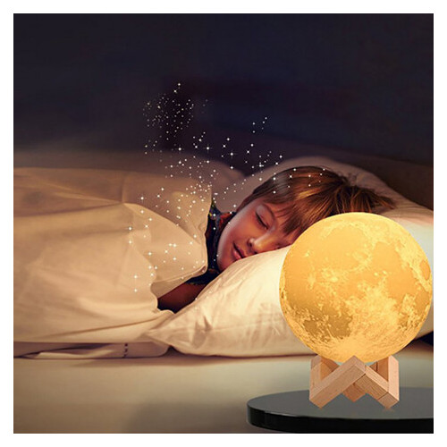 Об'ємний 3D нічник-світильник XPRO LUNA діаметром 8 см з трьома видами свічення фото №5