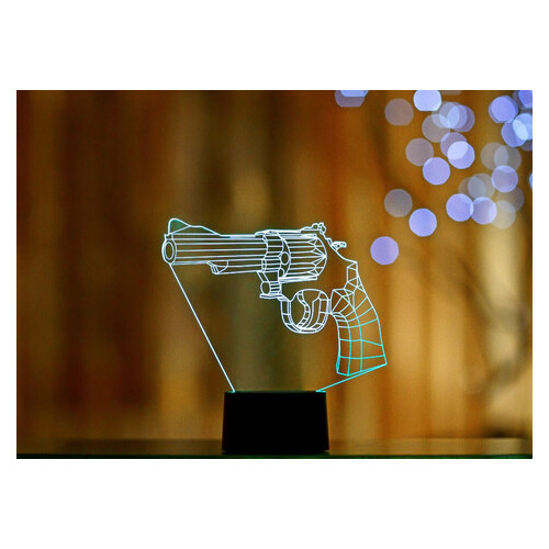 Світильник 3DToyslamp Револьвер (s0120) фото №5