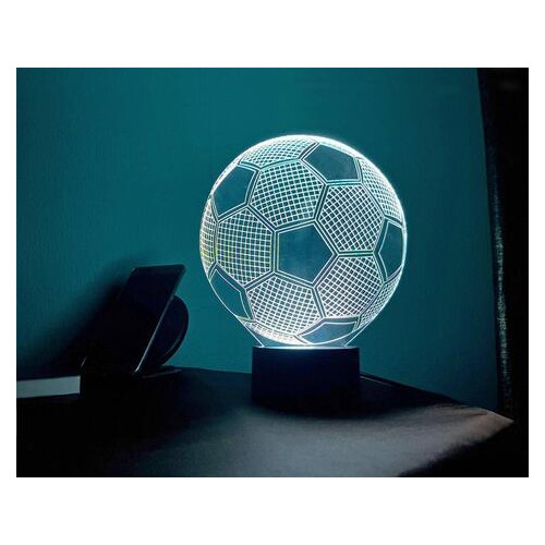 Світильник-нічник 3DToyslamp Футбольний м'яч 3D Creative (C3528) фото №1