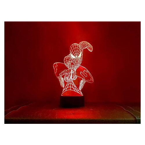 Світильник-нічник 3DToyslamp Людина павук 3D Creative (C3529) фото №1