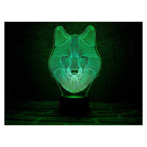 Змінна пластина для 3D ламп 3DToyslamp Вовк (12-023) фото №1
