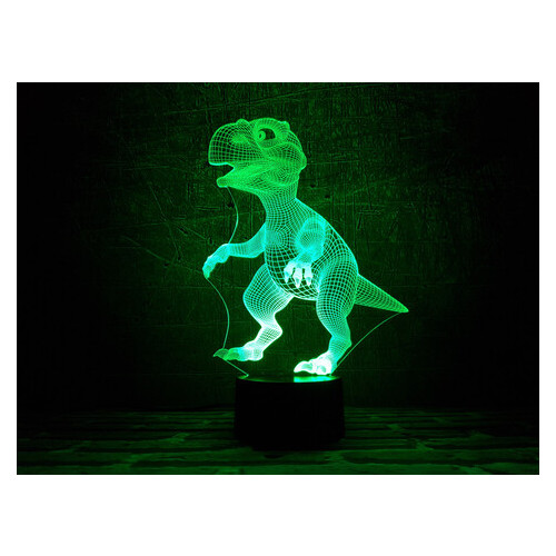 Змінна пластина для 3D ламп 3DToyslamp Динозаврик (12-041) фото №1