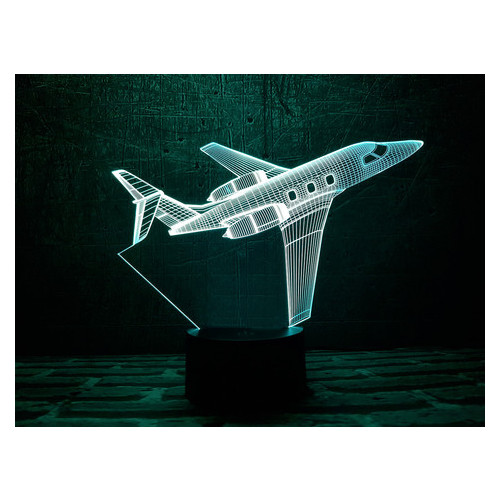 Змінна пластина для 3D ламп 3DToyslamp Літак 2 (12-217) фото №1