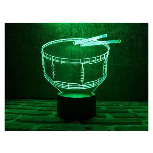 Змінна пластина для 3D нічника 3DToyslamp Барабан (12-142) фото №1