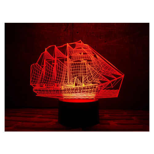 Змінна пластина для 3D нічника 3DToyslamp Корабель (12-231) фото №1