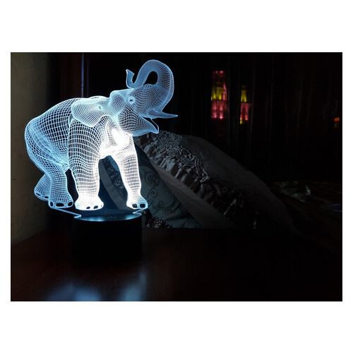 Змінна пластина для 3D нічника 3DToyslamp Слон (12-155) фото №2