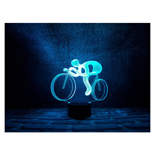 Змінна пластина для 3D світильників 3DToyslamp Велосипед 2 (12-175) фото №1
